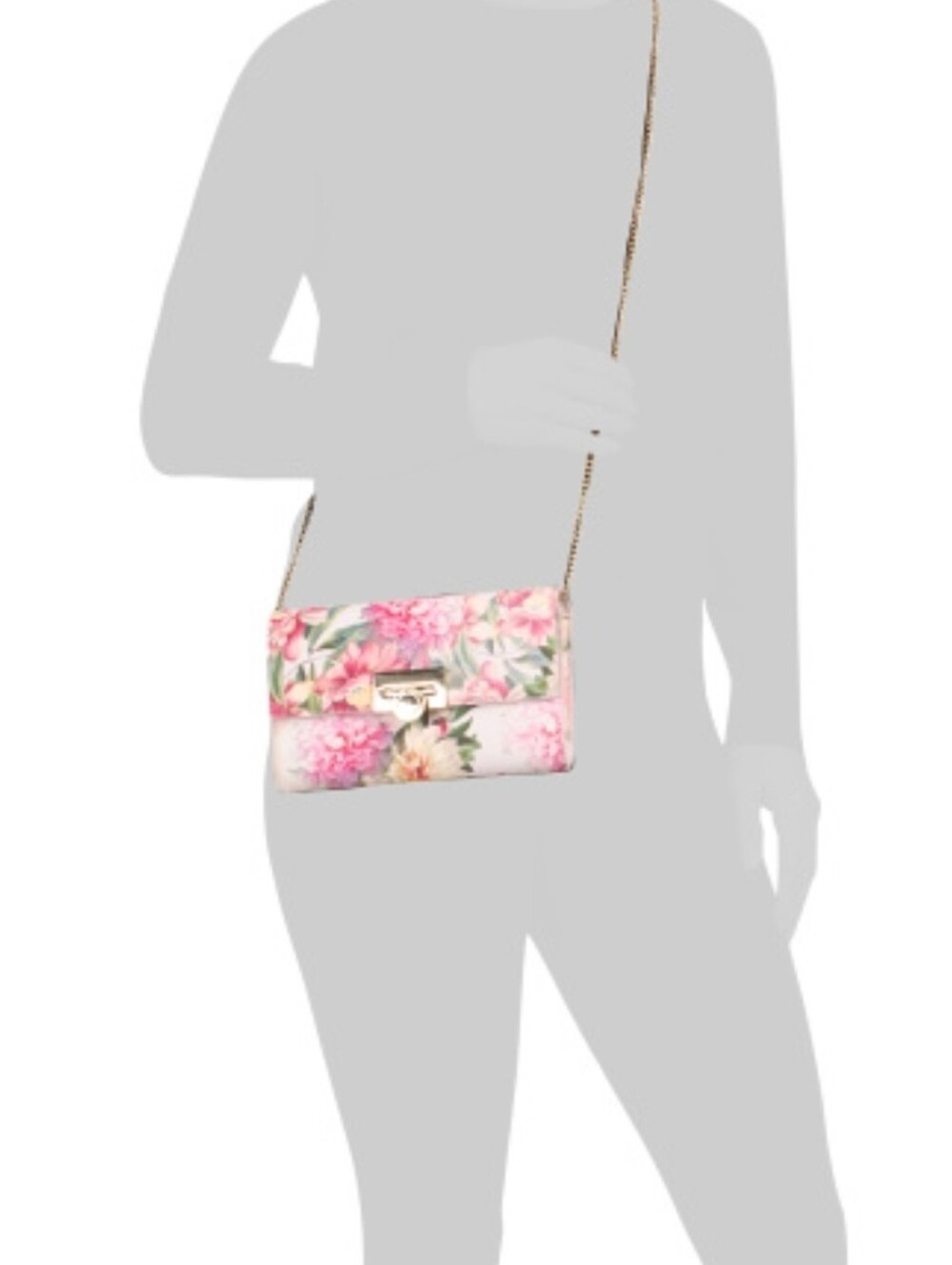 TED BAKER LONDON NWT Parisa Pink Floral Chain Crossbody Bag - Picture 3 of 15